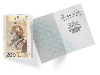 Kartka KUKARTKA PP-2185 Urodziny (banknot 200)