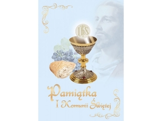 Pami�tka I Komunii �wi�tego ma�a - niebieska