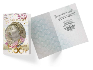 Kartka KUKARTKA PP-2186 Urodziny (banknot 500)