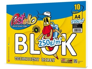 Blok techniczny A4 10k. PASTELLO 250g