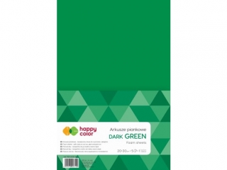 Arkusze piankowe HAPPY COLOR A4 5ark. - ciemnozielone
