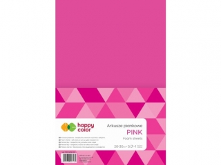 Arkusze piankowe HAPPY COLOR A4 5ark. - różowe