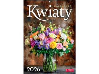 Kalendarz cienny O-PRESS A4 Kwiaty 2026