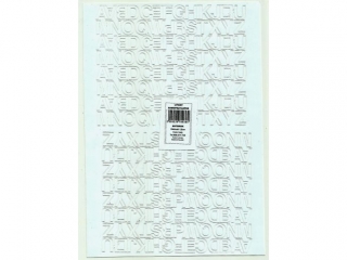 Litery samoprzylepne ART-DRUK  15mm bia³e Helvetica 10 arkus