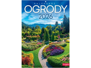Kalendarz cienny O-PRESS A4 Ogrody 2026