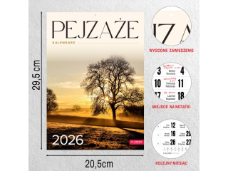 Kalendarz cienny O-PRESS A4 Pejzae 2026