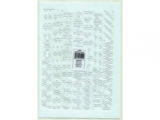 Litery samoprzylepne ART-DRUK  20mm biae Helvetica 10 arkus