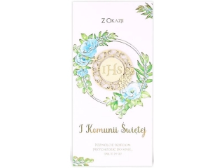 Kartki karnet DL LUX DG Komunia 009