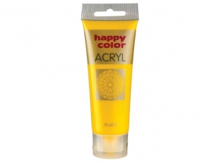 Farba akrylowa 75 ml, żółty, Happy Color