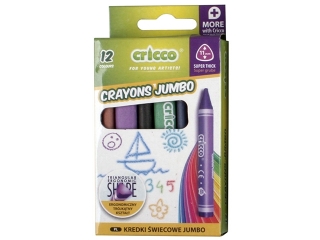 Kredki świecowe CRICCO Jumbo - 12 kolorów