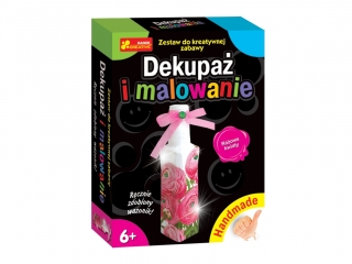 Dekupaż i malowanie RANOK Różowe kwiaty