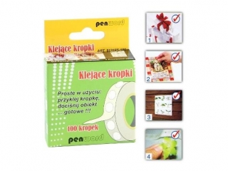 Taśma klejące kropki 250 kropek