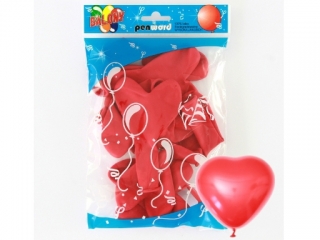 Balony PENWORD serca czerwone 10szt