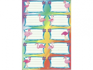 Naklejki na zeszyty POLSYR Due - flamingi 25ark.
