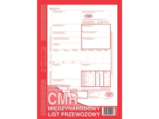 Druk 800-3N CMR Międzynarodowy list przewozowy (numerowany)