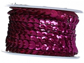 Cekiny na rolce PAULA 10m x 6mm - amarantowe