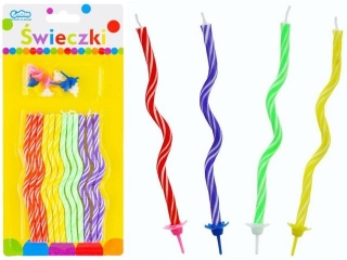 wieczki urodzinowe spiralne 12/12 z podstawkami