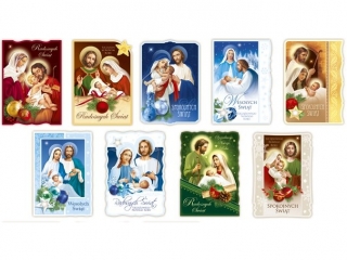 Pocztówka święta MERIGRAF Brokat religijna