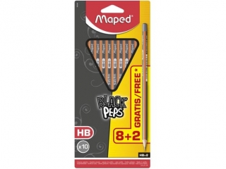 Ołówek MAPED Black'Peps 10szt. HB