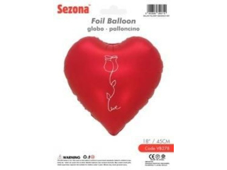 Balon Serce z nadrukiem r�y 45 cm