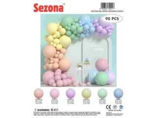 Zestaw balon�w 90 szt Pastelowa T�cza