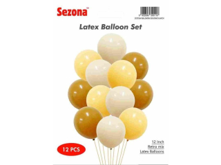 Zestaw balon�w 30 cm 12 szt Retro Mix