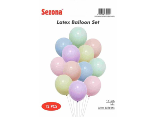 Zestaw balon�w 12 szt pastel mix