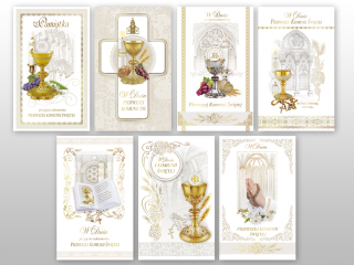 Kartki karnet DELTA F11K DL Komunia z�ocone