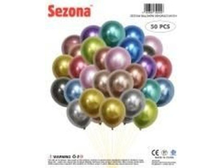 Zestaw balon�w 30 cm 50 szt metaliczny mix