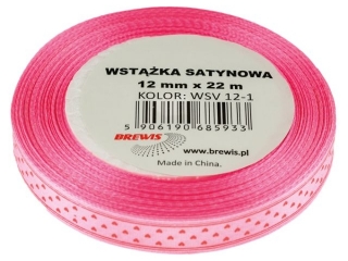 Wstka satynowa serca 12mm kolor 1