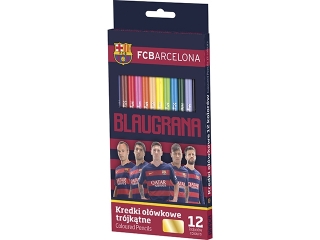 Kredki o³ówkowe 12 kolorów - FC Barcelona