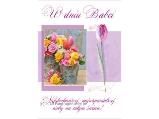 Kartki karnet B6 K-1553 Dzień Babci