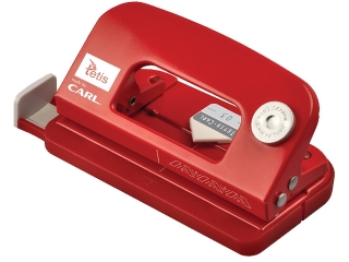 Dziurkacz metalowy mini TETIS Carl 03 czerwony - 10 arkuszy