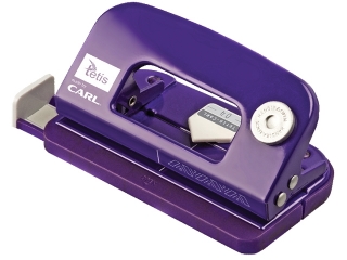 Dziurkacz metalowy mini TETIS Carl 04 fioletowy - 10 arkuszy