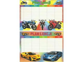 Plan lekcji POLSYR A4 25ark. - auta/motory
