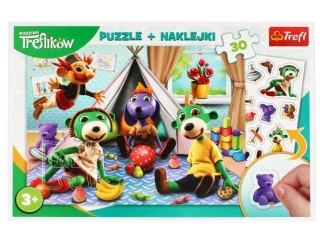 Puzzle 30 el. + naklejki TREFL Rodzina Treflików