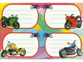 Naklejki na zeszyty POLSYR Mae - motory 25ark.
