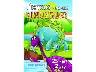 Karty Piotruś+Pamięć SCHEMAT Dinozaury