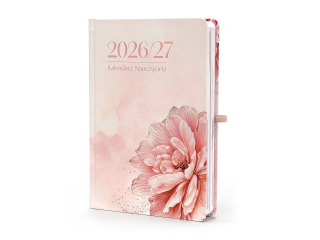 Kalendarz 2026/2027 Nauczyciela Photo Mat A5 Dzienny R�owy Kwiat