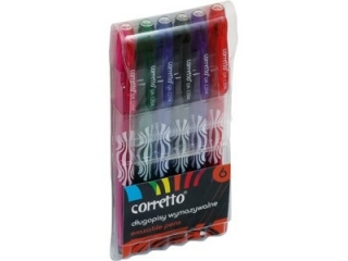 Dugopis wymazywalny CORRETTO GR-1204, komplet 6 sztuk, Fior