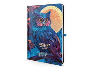 Kalendarz 2026/2027 Ucznia Photo Mat A5 Tygodniowy Sowa