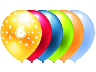 BALON NADRUK "6" B200 a5BALON NADRUK "6" B200 a5