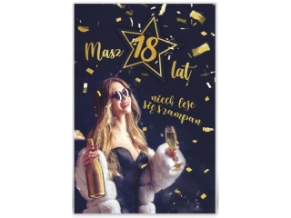 Kartki karnet B6 R Urodziny "18" 002