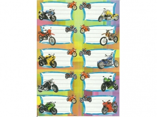 Naklejki na zeszyty POLSYR Due - motory 25ark.