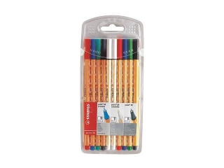 Cienkopis STABILO Point 88 wymazywalny - etui 10szt.
