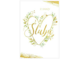 Kartki karnet B6 LUX Ślub 002
