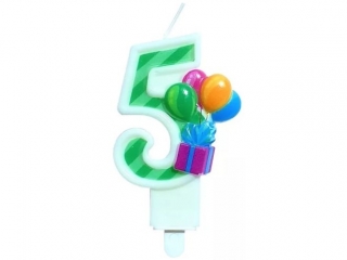 ¦wieczka urodzinowa SF-907-5 balony, Cyferka 5