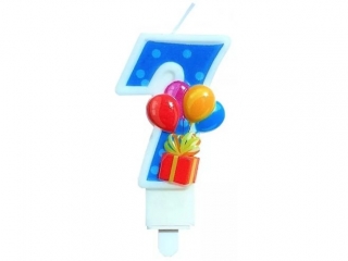 ¦wieczka urodzinowa SF-907-7 balony, Cyferka 7