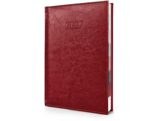 Kalendarz 2027 Agenda A5 Dzienny Bordo