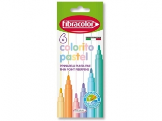 Pisaki FIBRACOLOR Colorito Pastel 6 kolorw 3mm eurolock
